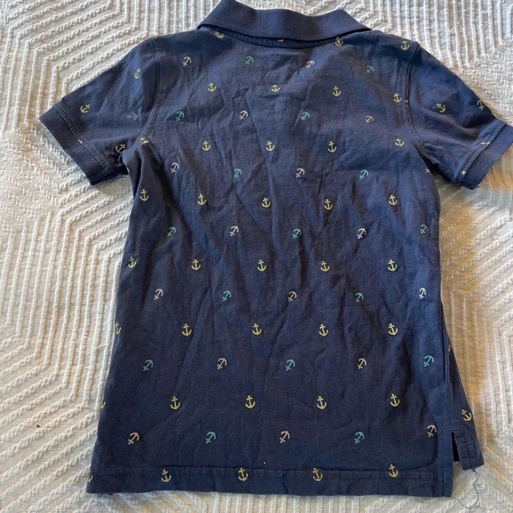 Carter's Blue‎ Nautical Pattern Polo Shirt 3T